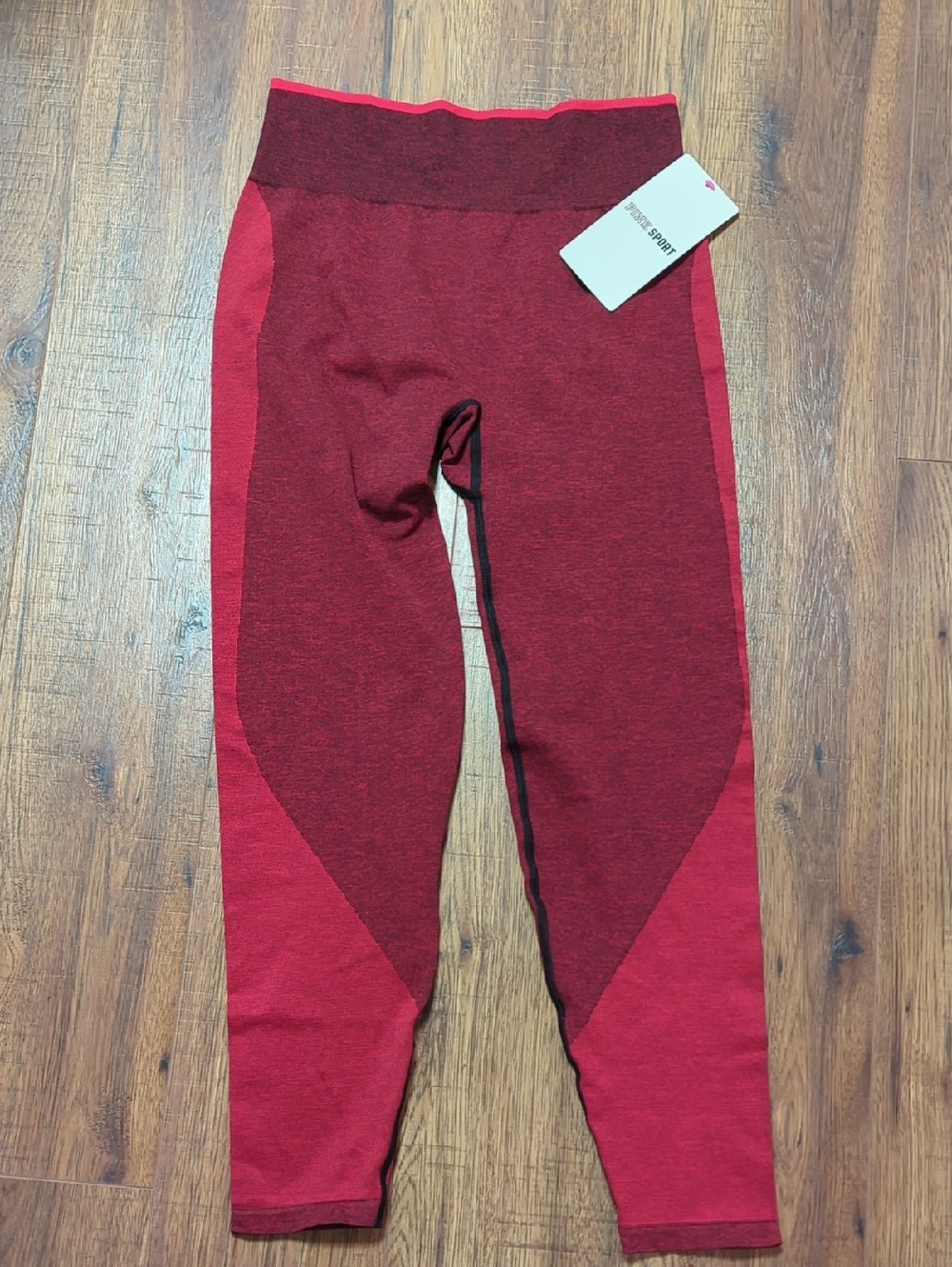 PINK Victoria's Secret Women's Two-Tone Red Seamless Leggings